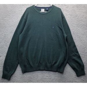 IZOD Otto Sweater Mens 2XL Green Knit Long Sleeve Regular Fit Crew Neck Pullover